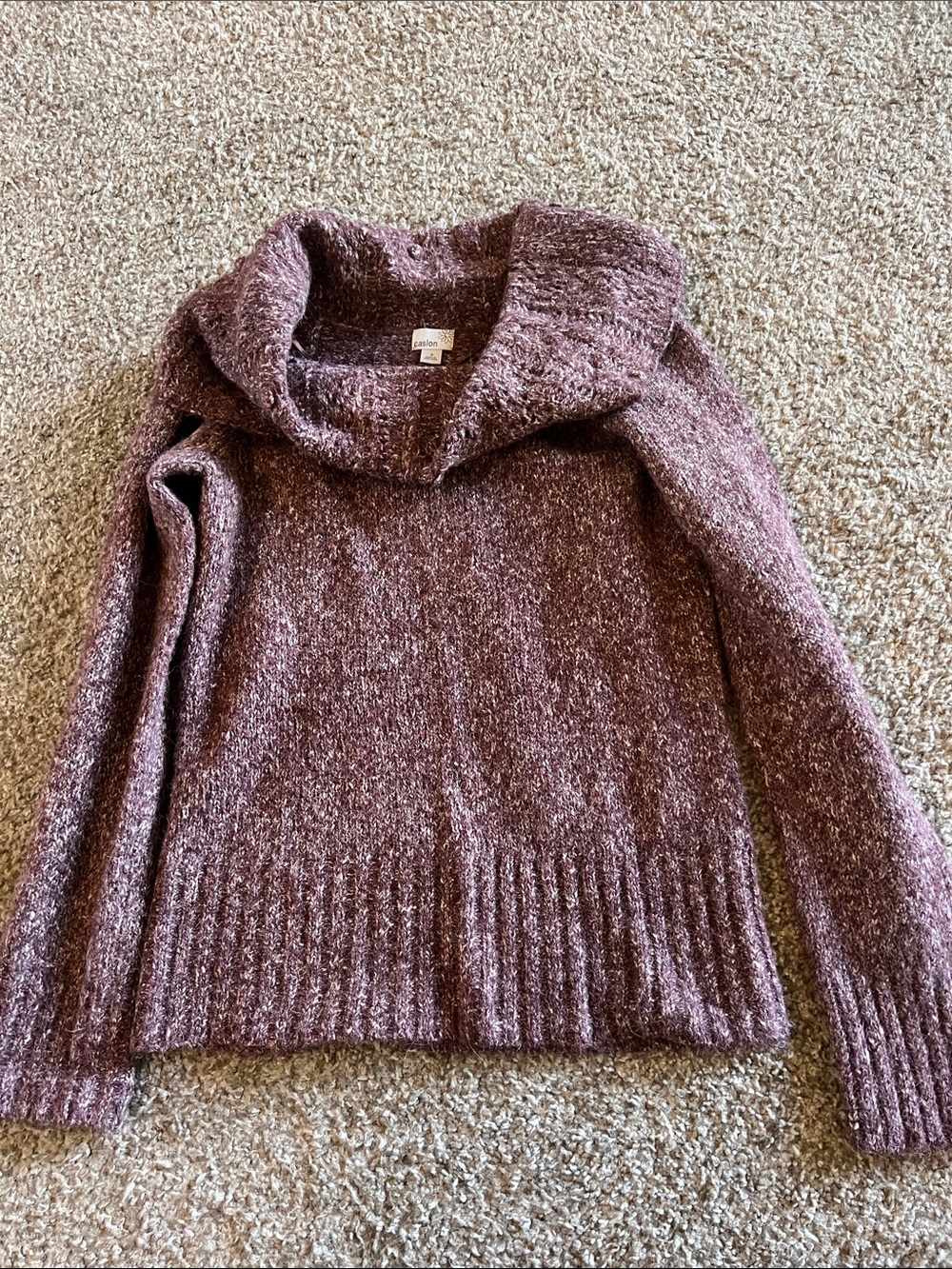 Caslon Plum Cowl Neck Sweater